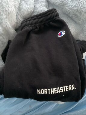 Champion Black Northeastern Sweatpants Wide Leg